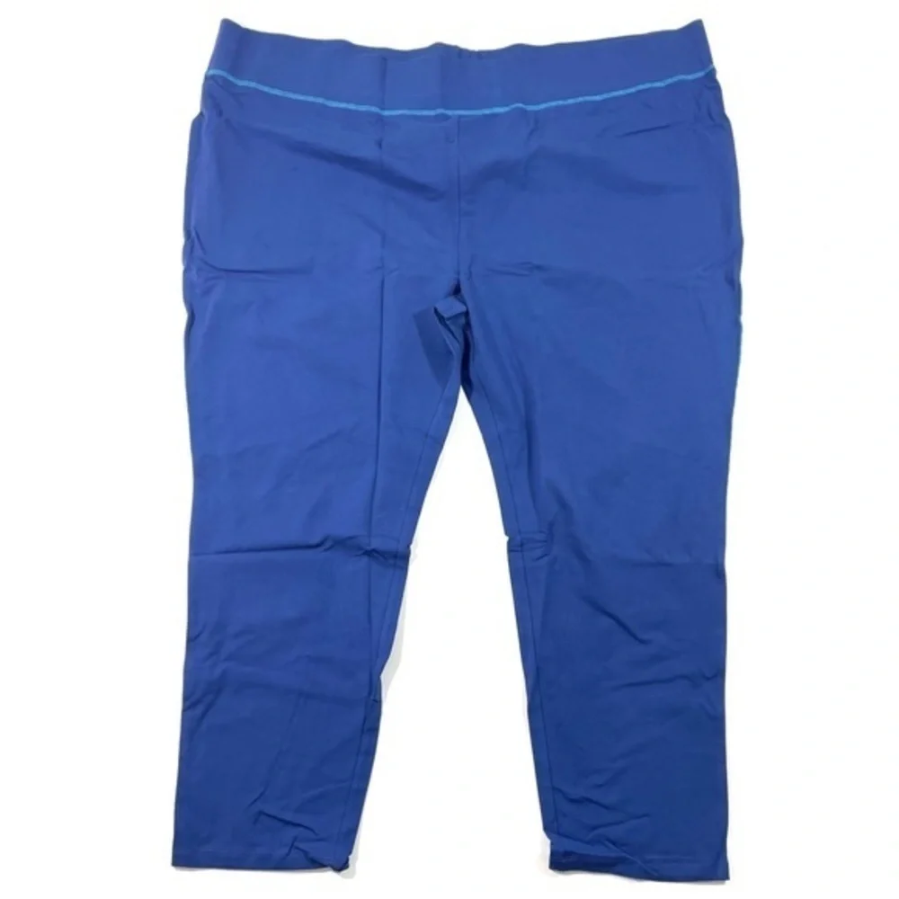 New Logo Lori Goldstein Layers Contrast Stitch Leggings 5X